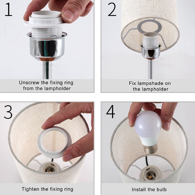 Touch Control Table Lamp Metal and Cloth USB Charging Three