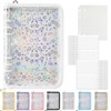 Sticker Notebook, A5, 6 Holes, Binder, Removable, Zipper, Refill, Large,