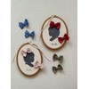 Bownita Girls' Handmade Butterfly Hair Clips, Set of 2, Snag-free,