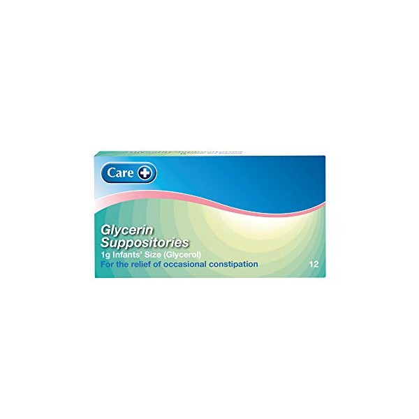 Care Infant Constipation Relief Suppositories, Glycerin Suppositories - 12s (1g Glycerol) 155514