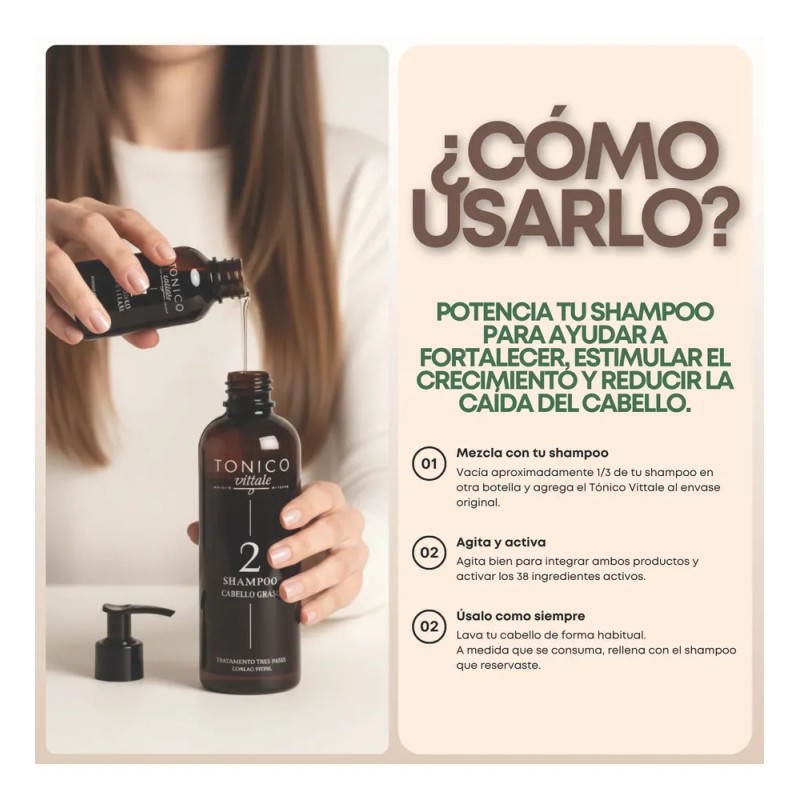 Vittale Kit 3 Pasos Crecimiento Reparador Cabello Lacio