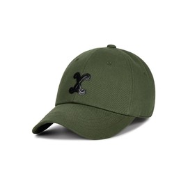 VARZAR VA Curved Patch Ball Cap, 4 Colors, Unisex, Korean Brand, Korean Fashion Hat, UV Protection, Deep, Small Face Effect, SNS Topic, Celebrity Wear, Khaki, 56 to 60 cm