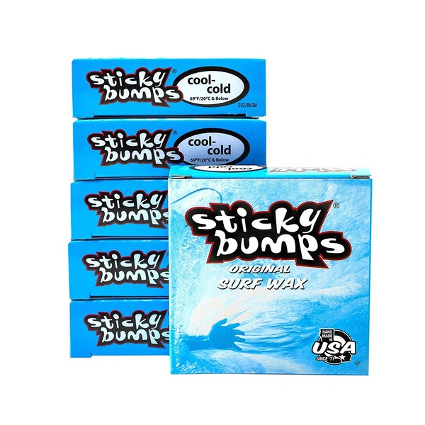 Sticky Bumps Surf Wax (Cool/Cold, 6 Pack)