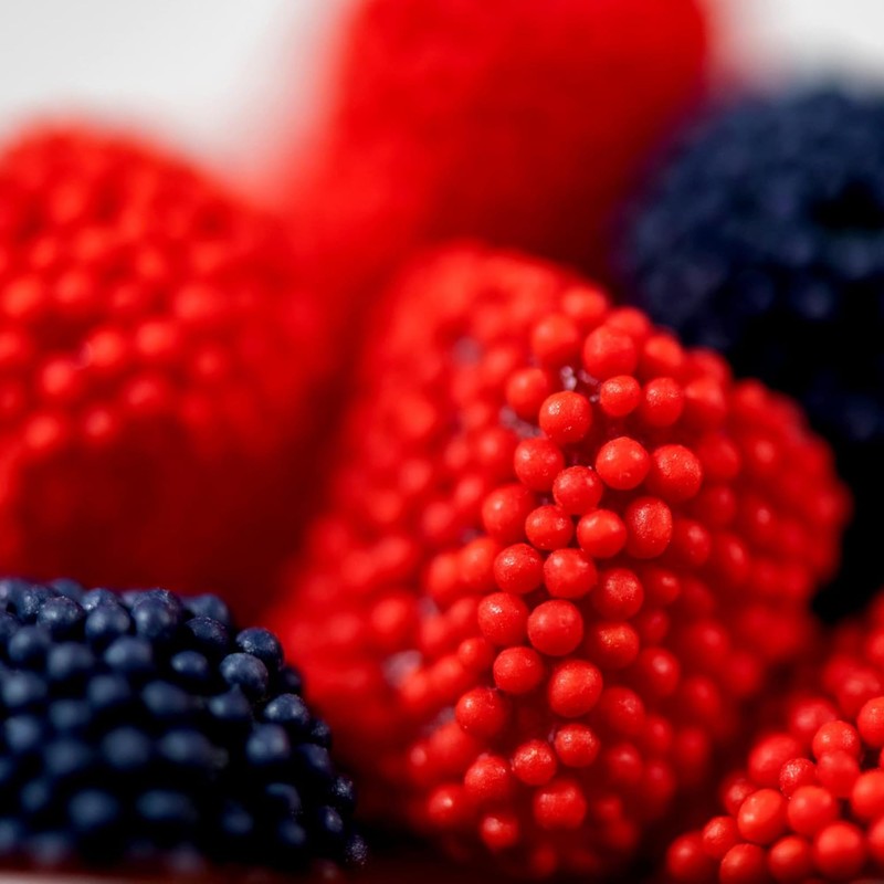 By The Cup Raspberries and Blackberries Soft Chewy Fruit Flavored