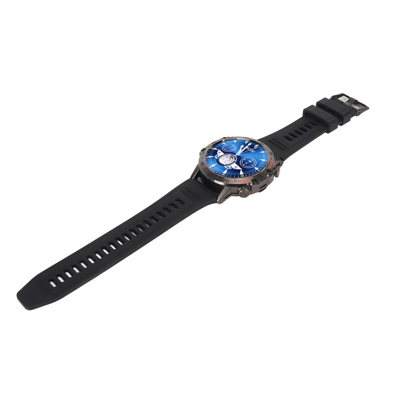 Black Outdoor Smartwatch with Speaker Waterproof Dustproof LCD Bluetooth Intelligent