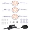 LED Under Counter Lighting Fixture,3 Pack Wired Linkable Under Cabinet