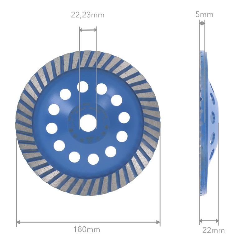 PRODIAMANT fan diamond cup wheel 180 mm 7 inch x