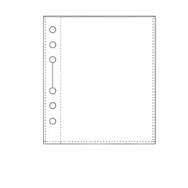 A6 Sticker Album Refills, 6 Holes, 1 Grid Type, Set of 40 Sheets, Double-Sided Storage, Transparent Clear Pages, Sticker Binder Refills, Trading Card Storage, Photo Sticker Album, For Notebooks