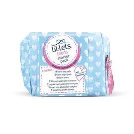 Lil-Lets Teens Starter Pack, containing Teen Pads, Panty Liners & Lil-Lets Non Applicator Tampons