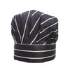 Kochmütze Schwarz-weiß gestreift Verstellbare Kochmütze Baumwolle Küche Kochen Kochmütze Rauchresistente