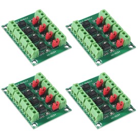 ALMOCN 4 Channel Optocoupler PC817 Insulation Board Voltage Converter Adapter Module 3.6-30V Driver Photoelectric Insulated Module