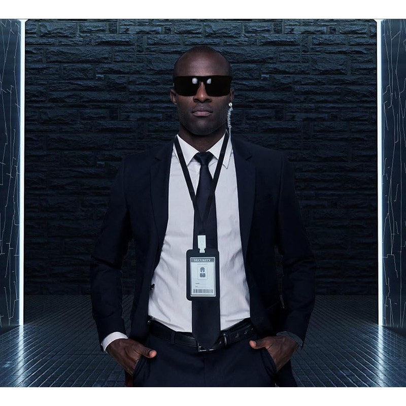 Agent Costume Set Secret Security Service Accessories Kit Includes Zipper