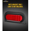 Partsam 2Pcs 6" Oval Tail Light Mounting Brackets [L Shaped]