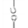 QWORK® Pack of 10 M6 Turnbuckles 304 Stainless Steel, Adjustable
