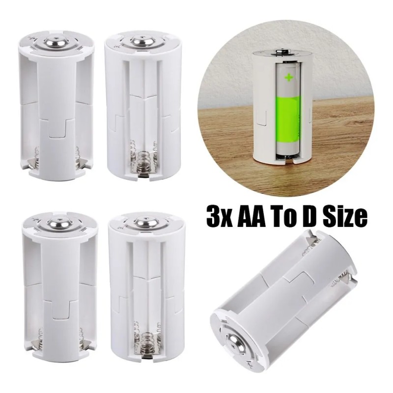 Adaptador 3x Aa A Pila Tamaño D
