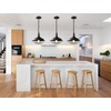 Karjearl Black Farmhouse Pendant Light - 2 Pack Industrial Vintage