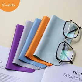 Microfiber Cleaning Cloths for Glasses, TV, 5 Pack Ultra Soft for Tablets and Cutlery Hand Washable Reusable No Streaks or Scratches - Bright Colours