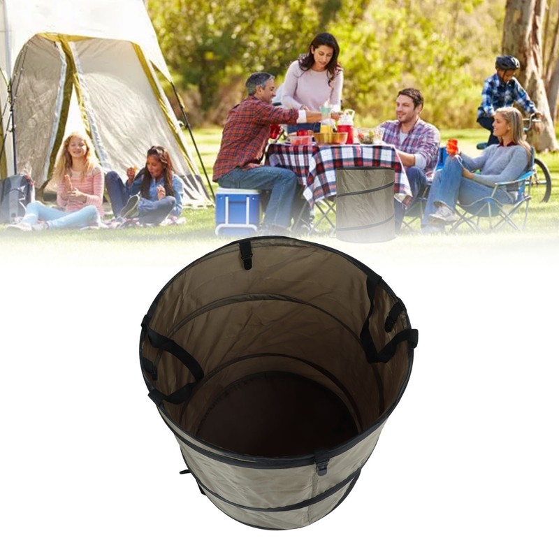 Collapsible Trash Can Waterproof Oxford Cloth Portable Camping Trash Can