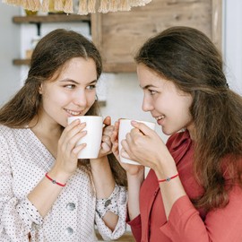 JewelryWe 2PCS Evil Eye Bracelets Set for Women Girls Red Thread Braided Hamsa Hand of Fatima Amulet Bracelets Lucky Jewelry for BFF Couple Family