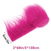 Shaggy Plush Faux Fur Fabric Pre Cut Stripes 2 x