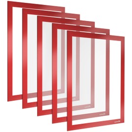 POPPSTAR 5x Magnetic Information Frames A4 Height 32.4 cm Width 23.7 cm Red