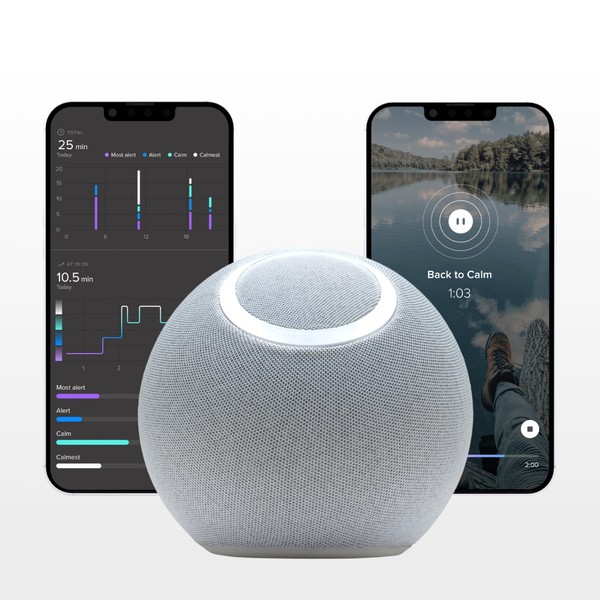 Reflect Orb: Use Biofeedback to Help with Relaxation | Calming Tangible Experience (Stress, Anxiety, Mental Health Wellbeing, Sleep, Focus, ADHD, Meditation) | Includes a 1 Year Subscription