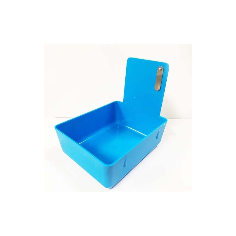Sky Blue Dental Lab Pan with Stainless Steel Clip 12pk