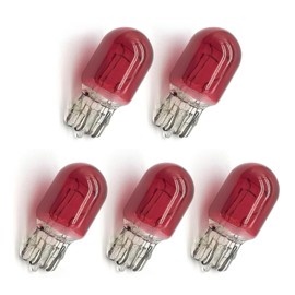 Merdege Pack of 5 T20 Bulb, Brake Light Bulbs, 12V 21/5W Plug and Play Lighting Replacement Accessories, Sutible for Cars, Trucks, SUVs (Red)