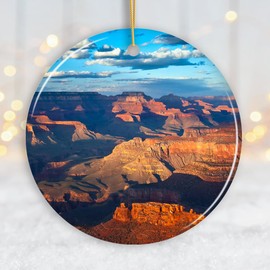 Grand Canyon National Park Ornament, Arizona Christmas Decoration (Circle)