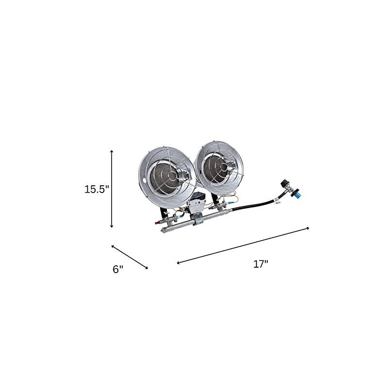 MASTER LP Tank Top Space Heater, Variable Output, 32,000 BTU