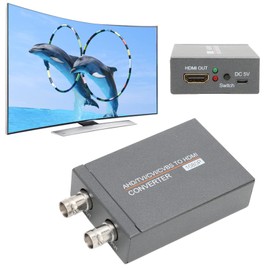 Ahd to Hdmi Converter Tvi Hd Multimedia Interface Metallic Iron Grey Cvi Cvbs Full 720P 1080P 3Mp 4Mp 5Mp 8Mp Bnc Video Adapter