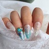 Peridot Shimmer Princess Handmade Nail Tips - Almond / 페리도트
