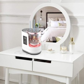Máquina Limpiadora de Brochas de Maquillaje Eléctrica 3 en 1 con Secado Rápido y Soporte para Organización
