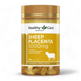 Healthy Care Sheep Placenta Capsules - Premium Dietary Supplement for Vitality & Overall Health - Sugar-Free - 100 Capsules