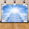 DORCEV 10x7ft Heaven Backdrop Stairs to Heaven Paradise God Bless