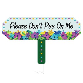 Hoolerry 1 Pc No Peeing Dog Sign 11.5 x 9 Inch Please Don't Pee on Me Sign Please Curb Your Dog Stake for Yard Pick up After Your pet Signage No Puppy Urine Signage curb pet Poop Signs