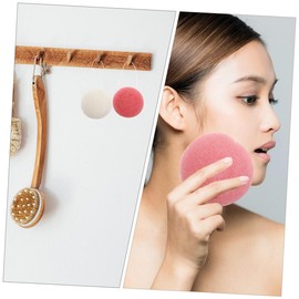 Outanaya 4Pcs Natural Konjac Facial Cleansing Sponges Reusable Exfoliating Face Tools for Gentle Skin Cleaning Makeup Removal Mixed Color Household Beauty Tools