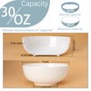TGLBT 40oz Porcelain Salad/Soup Bowls,Ceramic Pasta Bowl Set, Microwave And