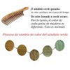 Peine de madera Louise Maelys con dientes anchos para cabello