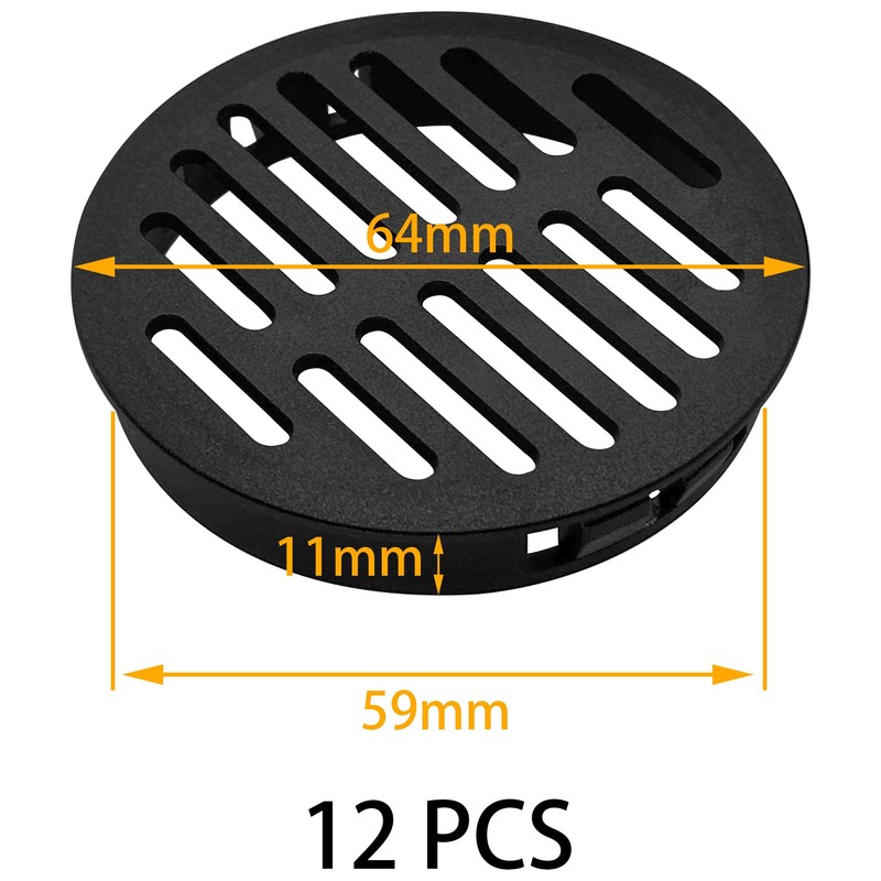 12 PCS Plastic Snap-On Mesh Air Vent Covers for Bathroom,