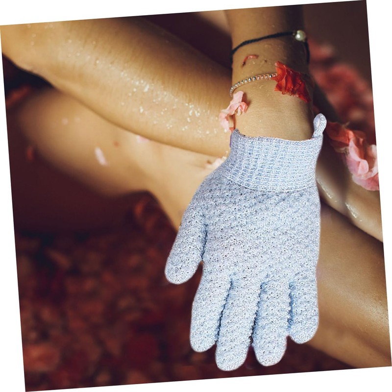 Guantes Exfoliantes de Baño de Poliéster 4 Piezas para Ducha
