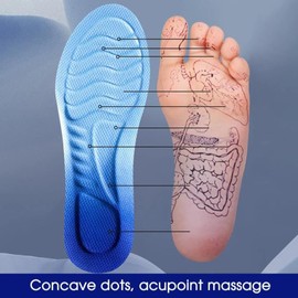 4D Cloud Technology Insoles - Cloudy Insoles for Men & Women, Memory Foam Shock Absorbing Arch Support Insoles for Men & Women, Orthotic Shoe Insoles Inserts for Hiking & More (EU (41-42))