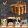Interlocking Deck Tiles Herringbone 4 Pack Edge Tile - Non-Slip