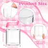 Taiyin 50 Pcs Plastic Acrylic Circle Box with Lid Clear