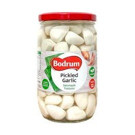 Bodrum Pickled Garlic 700gm | Traditional Mediterranean Taste | Perfect for Special Dishes | Great for Antipasti Platters | Perfect for salads, sandwiches, and more | Tangy and Savory Flavour
