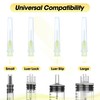 100 Pack 30 Gauge 1/2 Inch Dispensing Needle with Cap,