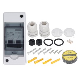 PV Solar Disconnect Switch 2P 40A IP65 Waterproof PA66 Shell Miniature Circuit Breaker DC 12‑400V AC 90‑400V