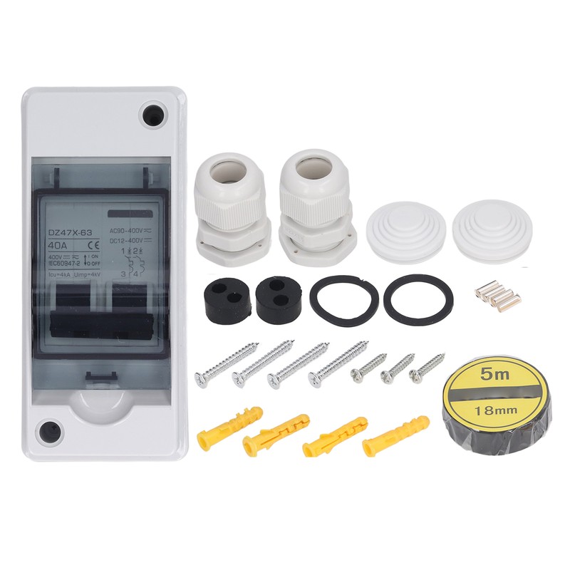 PV Solar Disconnect Switch 2P 40A IP65 Waterproof PA66 Shell