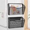 AZFUNN Magnetic Wall File Holder, Hanging Mounted Paper Mail Organizer,
