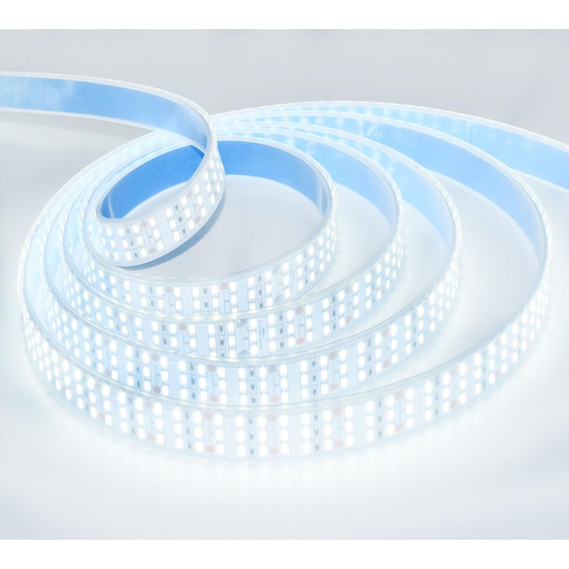 HAASHADA Triple Row LED Strip Light, Daylight White 6500K Super